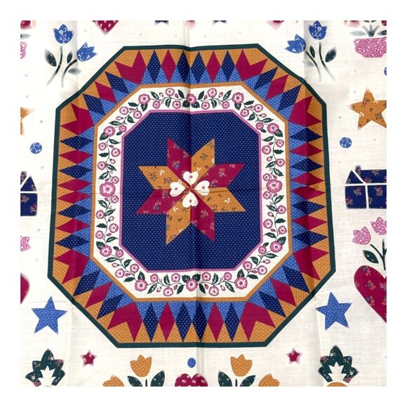 Cuddle Prints By Fabri-Quilt Quilted Wall Hanging Throw Blanket Folk Art Birds - Picture 2 of 7